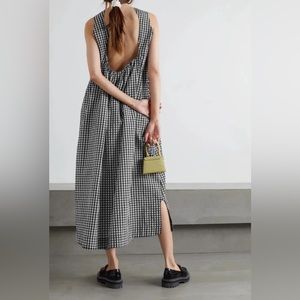 GANNI Gingham Midi Dress Size 38 (M/6)